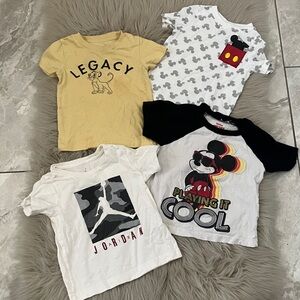 DISNEY/ JORDAN Toddler Boys Graphic Tees | Bundle of Four | 18M - 3T